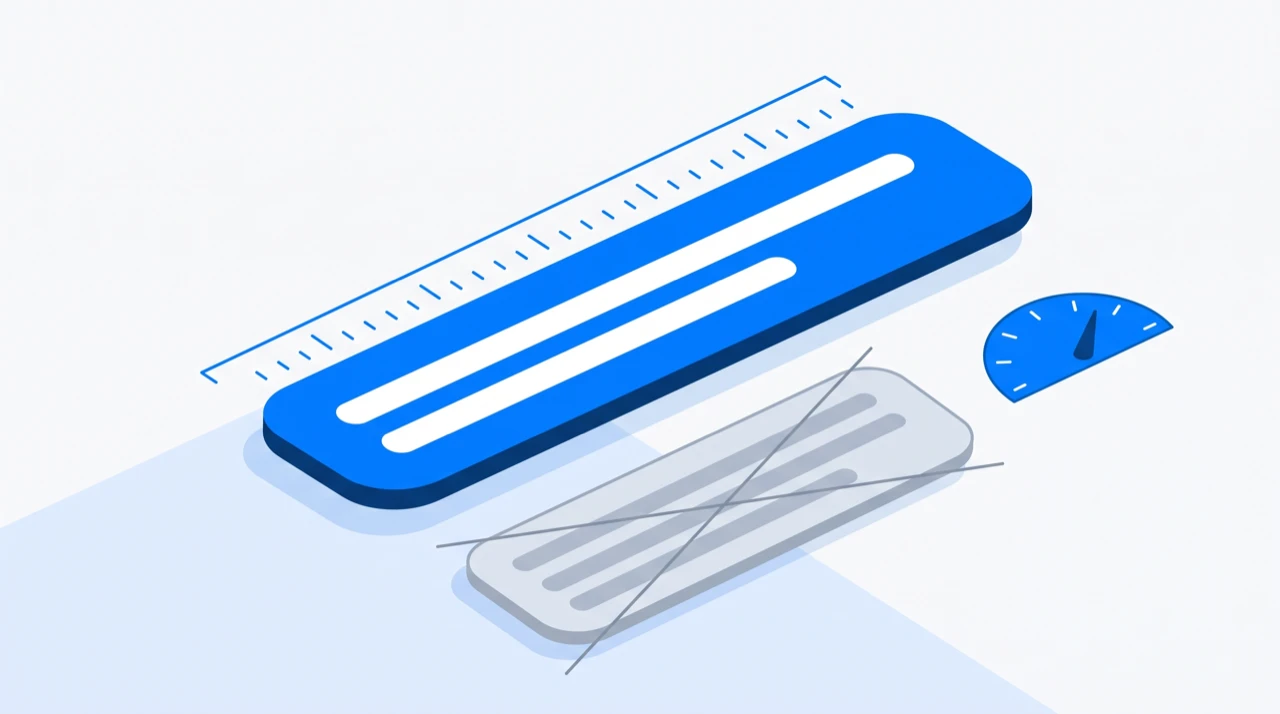 A caption bar measured against a line-length ruler, with a two-line limit and a reading-speed dial beside it