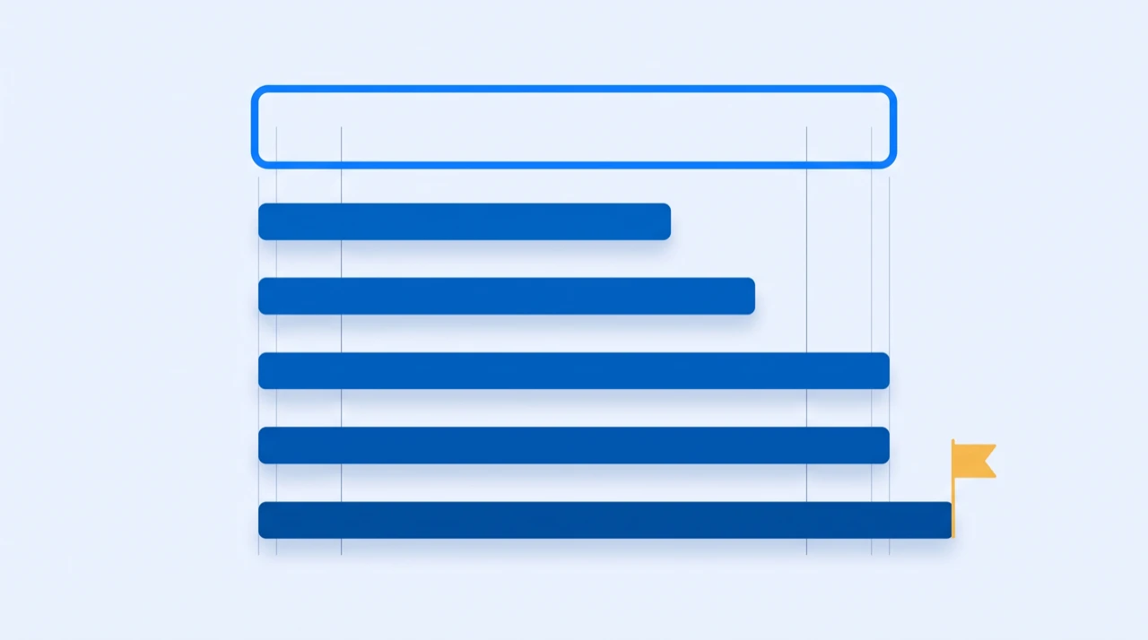 One source line and several translated lines of different lengths measured against a fixed cue width